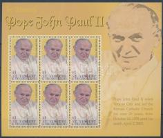 In memory of Pope John Paul II. block, II. János Pál pápa emlékére blokk