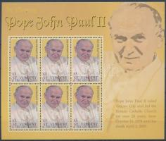 II. János Pál pápa emlékére blokk, In memoriam Pope John Paul II. block