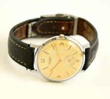 Silvana másodpercmutatós svájci mechanikus karóra igényes modern bőr szíjjal, jó, működő állapotban ...