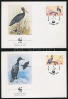 WWF Madarak 4 db FDC-n WWF Bird on 4 FDC