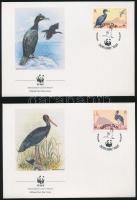 WWF Birds 4 FDC WWF Madarak 4 db FDC-n