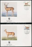 WWF Deers set on 4 FDC-s WWF Szarvasok sor 4 FDC-n