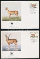 WWF Dears set 4 FDC WWF Szarvasok sor 4 FDC-n