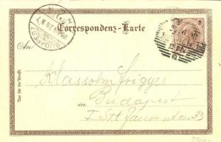 1898 Vienna, Wien; Am Hof, Radetzky Monument. Coat of arms, Art Nouveau, floral, litho; L. v. Enders...