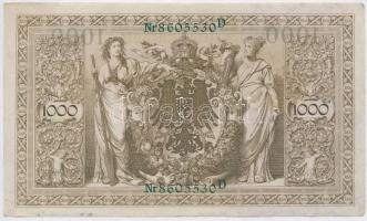 Német Birodalom 1910. 1000M hétjegyű sorszámmal (3x) sorszámkövetők T:III
German Empire 1910. 1000 ...