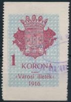 1914 Székesfehérvár városi illetékbélyeg 1 sz. (30.000)
