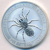 Ausztrália 2015. 1$ "II. Erzsébet / Ausztrál tölcsérhálós pók" (1oz/0.999) T:BU Australia ...