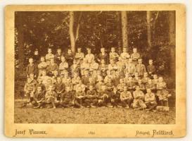 1899 Feldkirch iskolás gyermekek tablója / Photo of Feldkirch schoolboys 16x12 cm