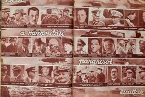 1939 Vasárnapi Újság - Új Magyarság képes melléklete, hiányos, fél évfolyam. Vászonkötésben, rengete...