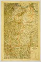 1921 Burgenland térképe rajta a régi határral is. Szakadásokkal / Map of Burgenland with the old border Torn 65x90 cm