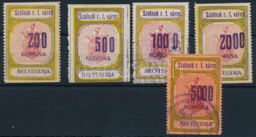1924-26 Szolnok városi illeték 7-11 sz. bélyeg (30.500)