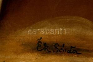 Ék jelzéssel: Férfi portré. Olaj, karton, 59×41 cm