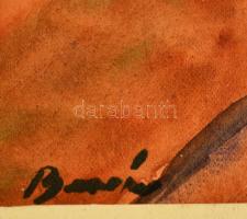 Berény jelzéssel: Asztali csendélet 2 db. Akvarell, papír, 16×20 cm (2×)