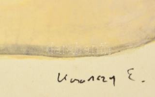 Koronczy jelzéssel: Tárgyak. Vegyes technika, papír, 28×20 cm (7×)