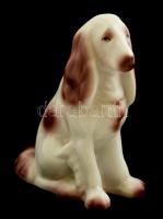 Hollóházi kutya, kézzel festett, jelzett, hibátlan, m:13,5 cm