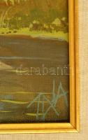 Zala jelzéssel: Folyópart. Olaj, vászon. Jelzett.  Jó keretben. 40x50 cm