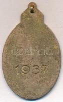 1937. "Budahegyvidéki Polgári Lövész Egyesület Emlék Verseny - Trianon" irredenta Br jelvé...