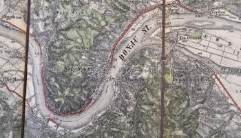 cca 1900-1910 Pilis, Visegrádi-hegység és környéke térkép, 1:75.000, vászonra kasírozva, magyar és n...