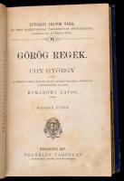 Cox György: Görög regék. I-III. füzet. (Egy kötetben). Fordította Komáromy Lajos. Ifjusági Iratok Tá...