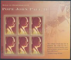 II. János Pál pápa emlékére kisív, In memory of Pope John Paul II. mini sheet