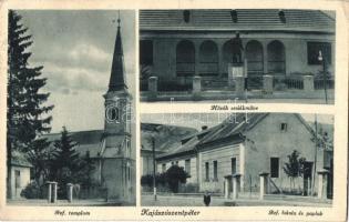 Kajászószentpéter, Hősök emlékműve, Református templom, iskola és paplak (EK)