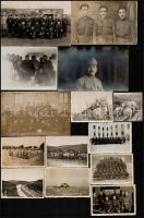 I. és II. világháborús katonai fotók, 28 db, köztük tisztek, csoportképek, harctéri képek, 6x4 és 9x14 cm közti méretben