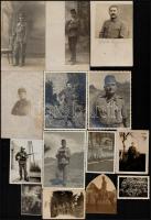 I. és II. világháborús katonai fotók, 28 db, köztük tisztek, csoportképek, harctéri képek, 6x4 és 9x...