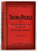 cca 1910 Tauril-Atlasz I. kötet. Az Osztrák-Magyar Monarchia automobil-térképe. Mérték: 1:600000. Bp., é.n., Tauril-Pneumatik Rt. Kiadói egészvászon kötésben, jó állapotban.