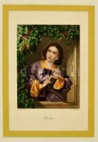 cca 1800-1850 22 db különböző, hölgyeket ábrázoló kézzel színezett acélmetszet / 22 hand colored etc...