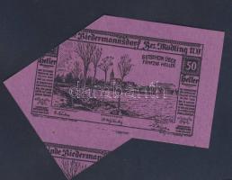 Ausztria 1920. Biedermannsdorf 50h dekoratív tévnyomat T:I