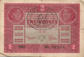 1917. 2K lila, ovális "Tuzla" bélyegzővel T:III+