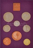 Nagy-Britannia 1970. 1/2p-1/2C (8xklf) forgalmi sor lezárt dísztokban, borítékban T:PP fo. Great Britain 1970. 1/2 Penny - 1/2 Crown (8xdiff) coin set in sealed case, in envelope C:PP spotted