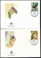 WWF: Pillangó sor 4 FDC WWF: Pillangó sor 4 db FDC-n