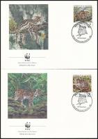 WWF Kisméretű macskafélék sor 4 db FDC-n WWF Small breeds set 4 FDC