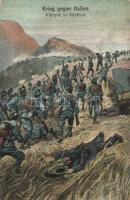 Krieg gegen Italien, Kämpfe in Südtirol / WWI K.u.k. military art postcard, Battle in South-Tyrol, L&P 2272. (fl)