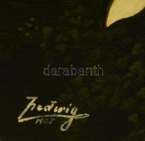 Hedvig jelzéssel(1905): Virágcsendélet. Olaj, vászon, 78×34 cm