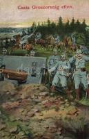Csata Ororszország ellen / WWI K.u.K. military art postcard, battle against the Russians, L&P 1801 (EB)