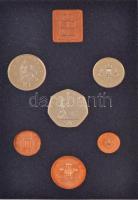 Nagy-Britannia 1976. 1/2p-50p (6xklf) forgalmi sor lezárt dísztokban, borítékban T:PP fo.
Great Bri...