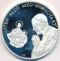 Bognár György (1944-) 1991. "II. János Pál pápa látogatása - Debrecen" jelzett Ag emlékére...