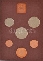 Nagy-Britannia 1974. 1/2p-50p (6xklf) forgalmi sor lezárt dísztokban, borítékban T:PP  Great Britain 1974. 1/2 Penny - 50 Pence (6xdiff) coin set in sealed case, in envelope C:PP