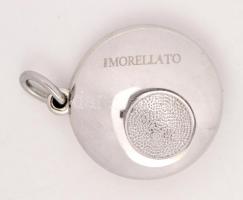 Morellato nemesacél medál, apró gyémánt kövekkel, jó állapotban, d: 2 cm