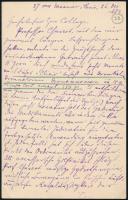 1883 Max Simon Nordau (eredeti nevén Südfeld Simon Miksa (1849-1923) orvos, újságíró, cionista autográf levele / autograph letter