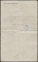 1924 A Királyi Család vagyonkezelőségének engedélye a királyi erdősítési munkák megtekintésére