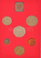 Nagy-Britannia 1973. 1/2p-50p (6xklf) forgalmi sor lezárt dísztokban, borítékban, közte 1973. 50p Cu...