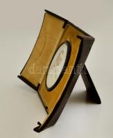 Ezüst fényképtartó, kinyitható tokban, 12x10 cm