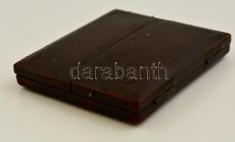 Ezüst fényképtartó, kinyitható tokban, 12x10 cm