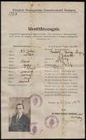 1919 A budapesti Királyi Norvég Nagykövetség fényképes igazolványa, menlevele / ID of the Norvegian Embassy of Budapest