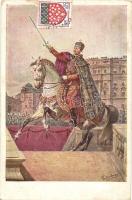 10 db RÉGI uralkodói motívumlap IV. Károlyról és Zitáról, vegyes minőség / 10 pre-1945 royalty motiv...