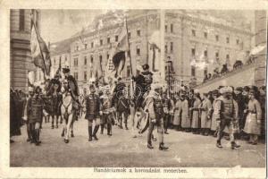 1916 Budapest IV. Károly király és Zita királyné koronázása - 10 db régi képeslap / 10 pre-1945 post...