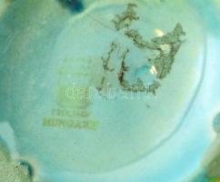 Zsolnay váza női figurával,  jelzett, hibátlan, eozin mázas, m:16 cm